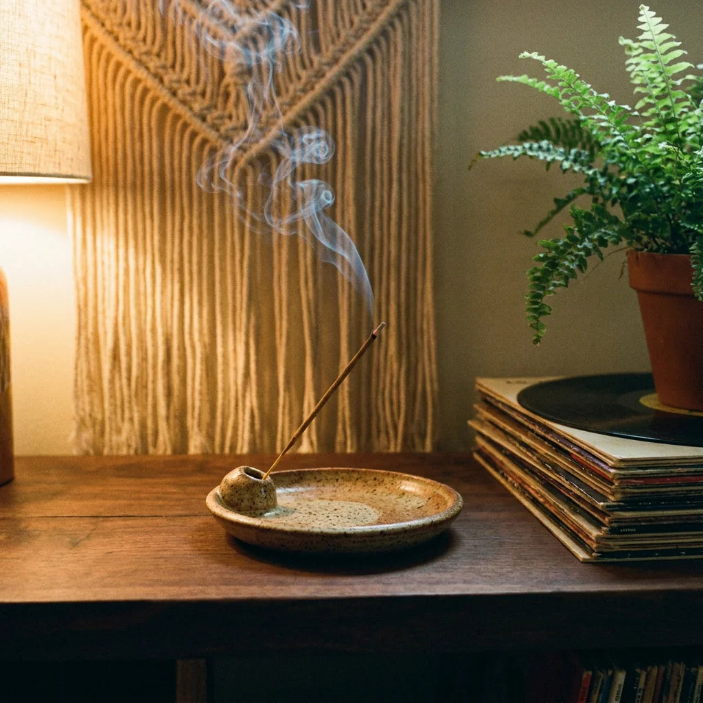 Porte-encens en céramique artisanale pour une ambiance zen et apaisante Ambre & Volute